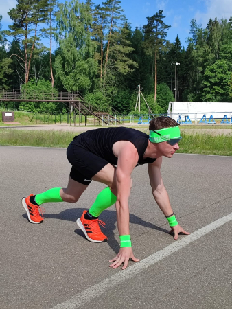 Комплект повязка на голову и напульсники